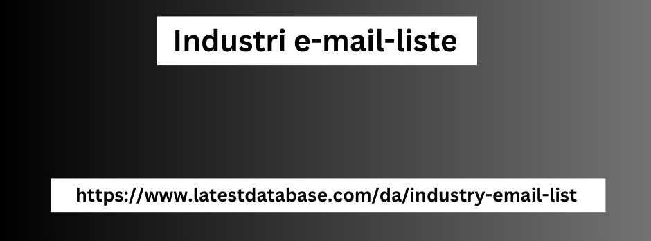 Industri e-mail-liste