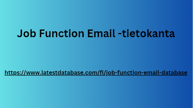 Job Function Email -tietokanta