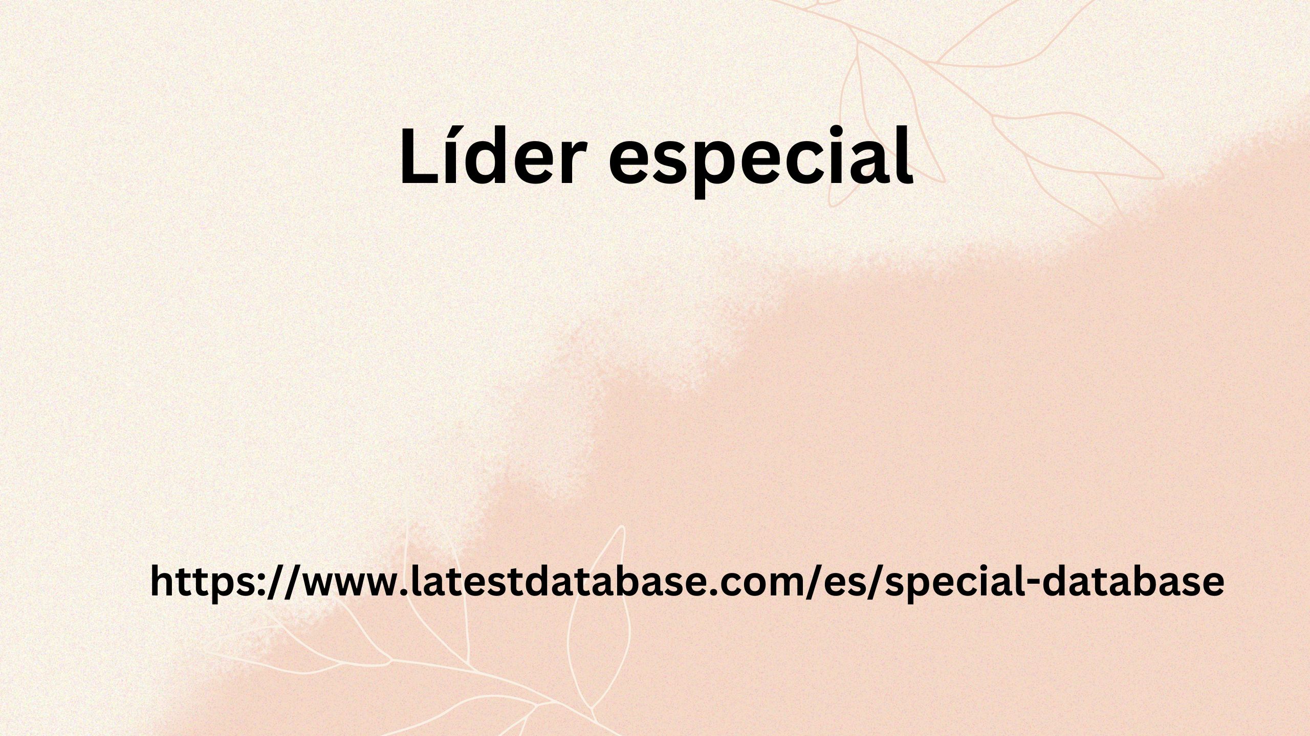 Líder especial