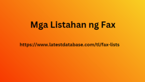 Mga Listahan ng Fax